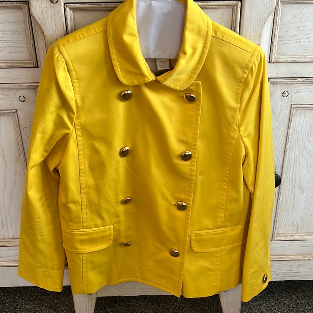 J Crew Yellow Button Front Jacket - image 1